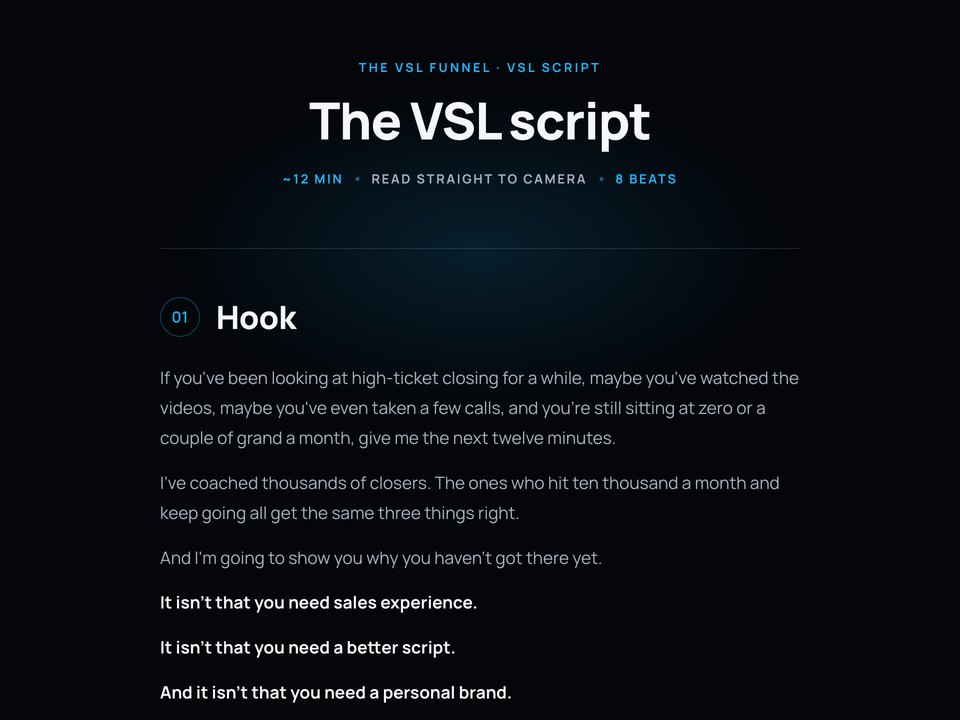 VSL script preview